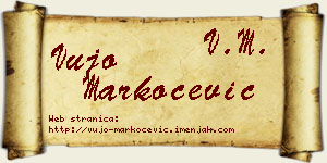 Vujo Markočević vizit kartica